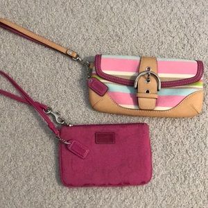 Two Coach wristlets - great colors for spring!